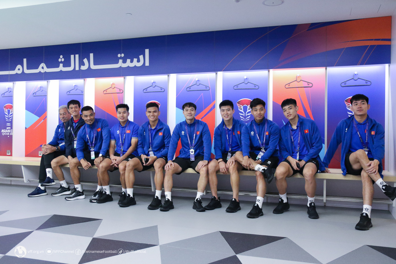 ĐT Việt Nam tại Qatar. (Ảnh: VFF)