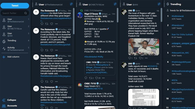 TweetDeck là công cụ dùng để lắng nghe mạng xã hội Twitter. (Ảnh: SocialPlister)
