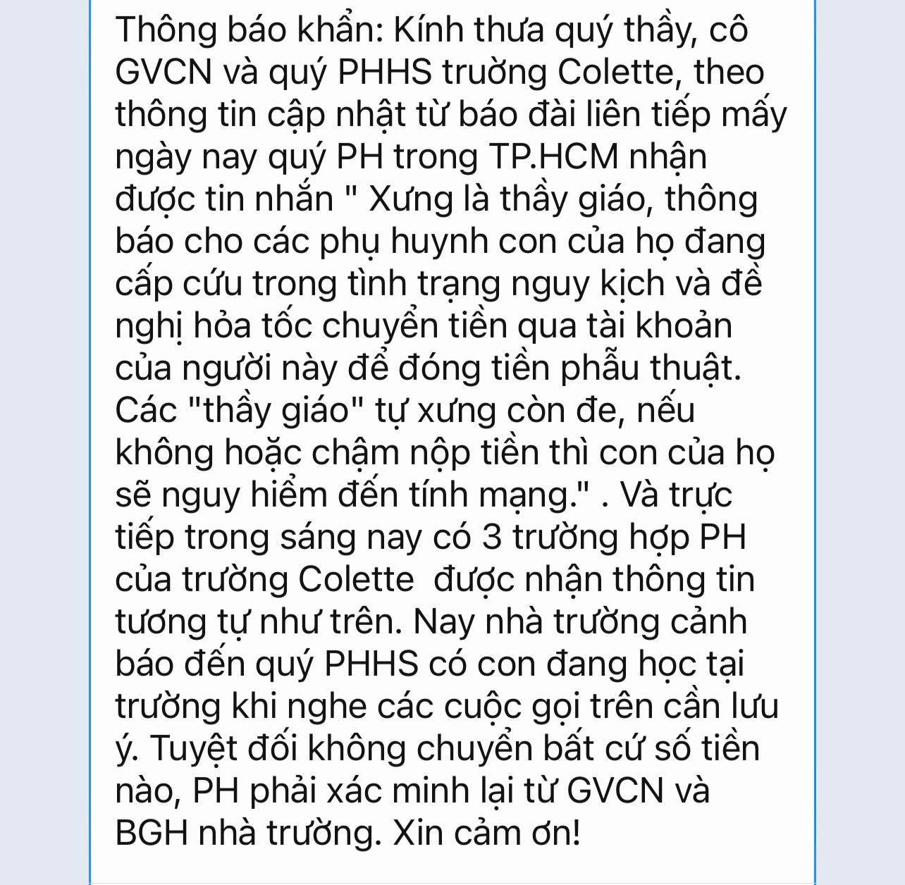 Trường học cảnh báo phụ huynh. Trường học cảnh báo phụ huynh.
