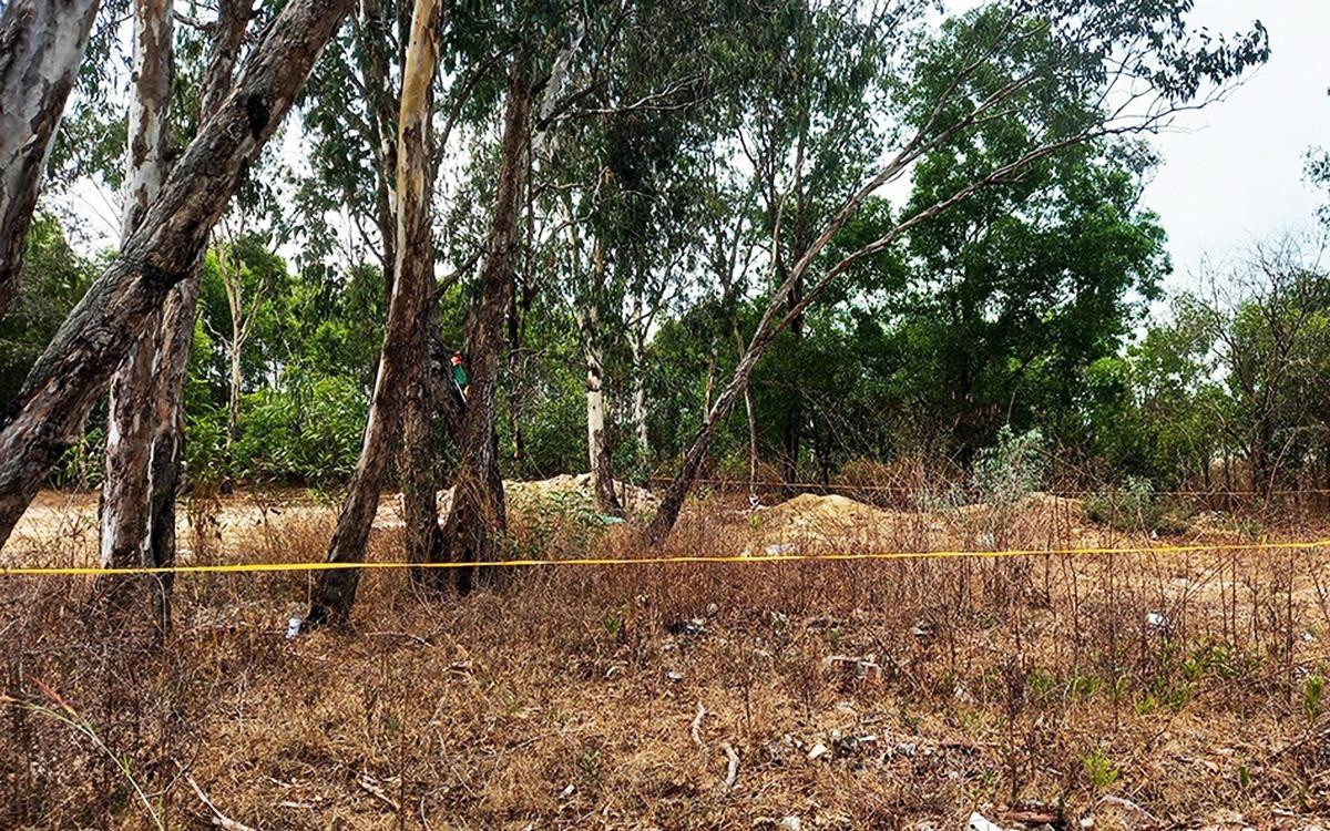 Khu vực phát hiện thi thể bé gái. (Ảnh: Hắc Minh)