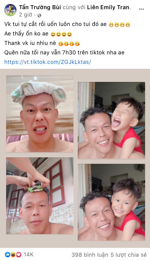 Khoe tóc mới vợ làm cực ngầu. Khoe tóc mới vợ làm cực ngầu.