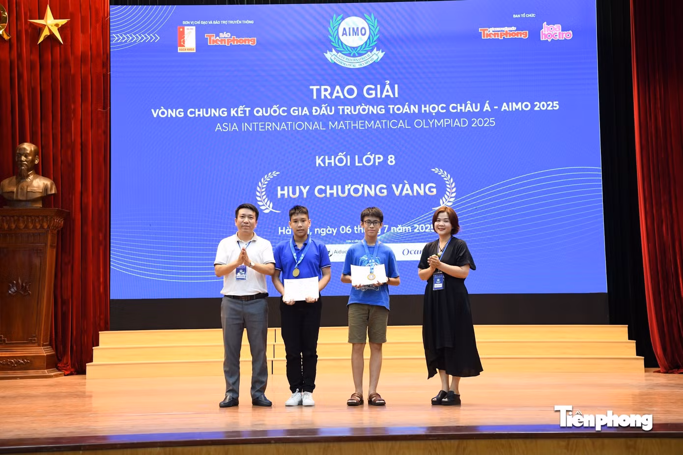 Thí sinh cấp THCS đạt Huy chương Vàng.