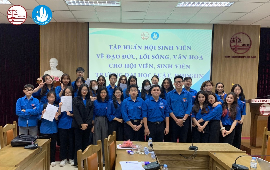 Tập huấn Hội Sinh viên về đạo đức, văn hoá, lối sống cho hội viên sinh viên Trường ĐH Luật.