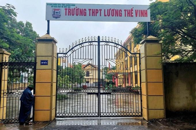 Trường THPT Lương Thế Vinh - nơi xảy ra vụ việc. (Ảnh: TTXVN)