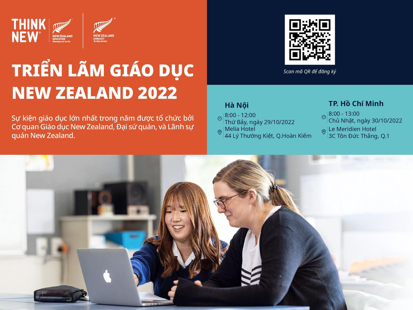 Triển lãm Giáo dục New Zealand 2022 quy tụ hơn 40 đơn vị giáo dục hàng đầu New Zealand.