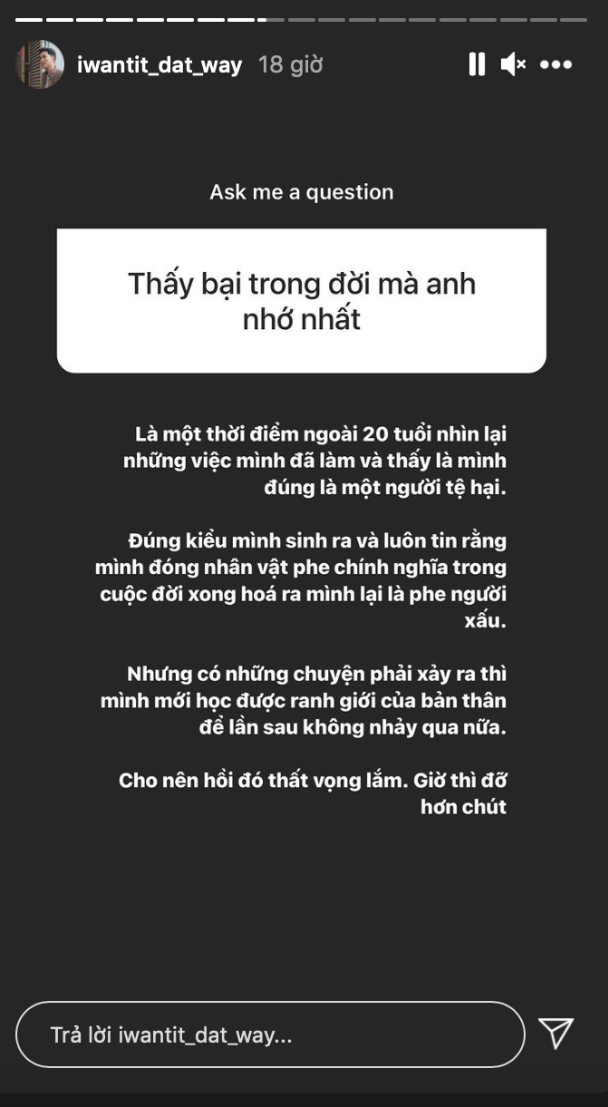 Quang Đạt trải lòng về những năm tháng của tuổi 20 để mọi người có thể hiểu anh hơn.