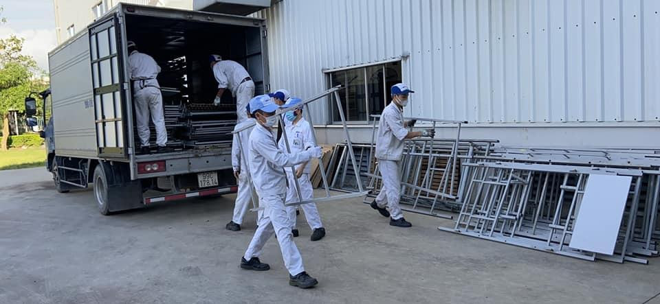 Công ty Innotek Quế Võ (Bắc Ninh) chuẩn bị đủ giường, chiếu, cơ sở vật chất tốt nhất để công nhân ở lại an tâm sản xuất chống dịch. (Ảnh: Nguyễn Ngọc Ánh) Công ty Innotek Quế Võ (Bắc Ninh) chuẩn bị đủ giường, chiếu, cơ sở vật chất tốt nhất để công nhân ở lại an tâm sản xuất chống dịch. (Ảnh: Nguyễn Ngọc Ánh)