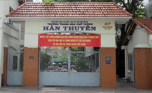 Trường THPT Hàn Thuyên - nơi xảy ra sự việc. Trường THPT Hàn Thuyên - nơi xảy ra sự việc.