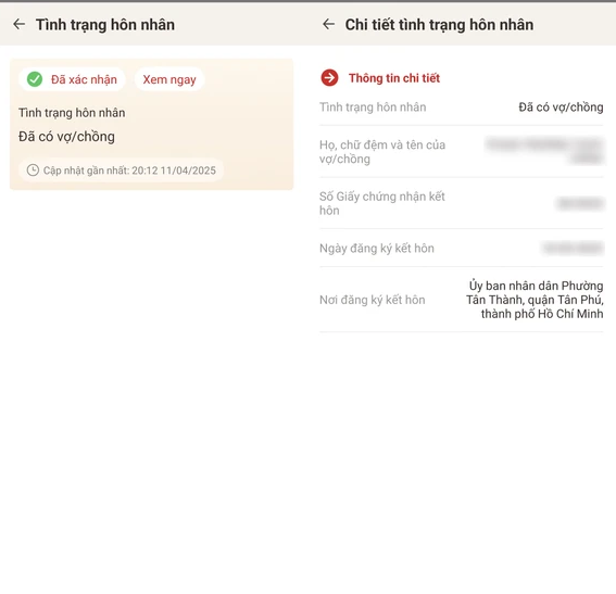 Hướng dẫn tích hợp tình trạng hôn nhân trên ứng dụng VNeID chi tiết nhất 2025. Hướng dẫn tích hợp tình trạng hôn nhân trên ứng dụng VNeID chi tiết nhất 2025.