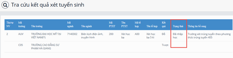 Hướng dẫn xem kết quả trúng tuyển và xác nhận nhập học trực tuyến đại học năm 2023 ảnh 5
