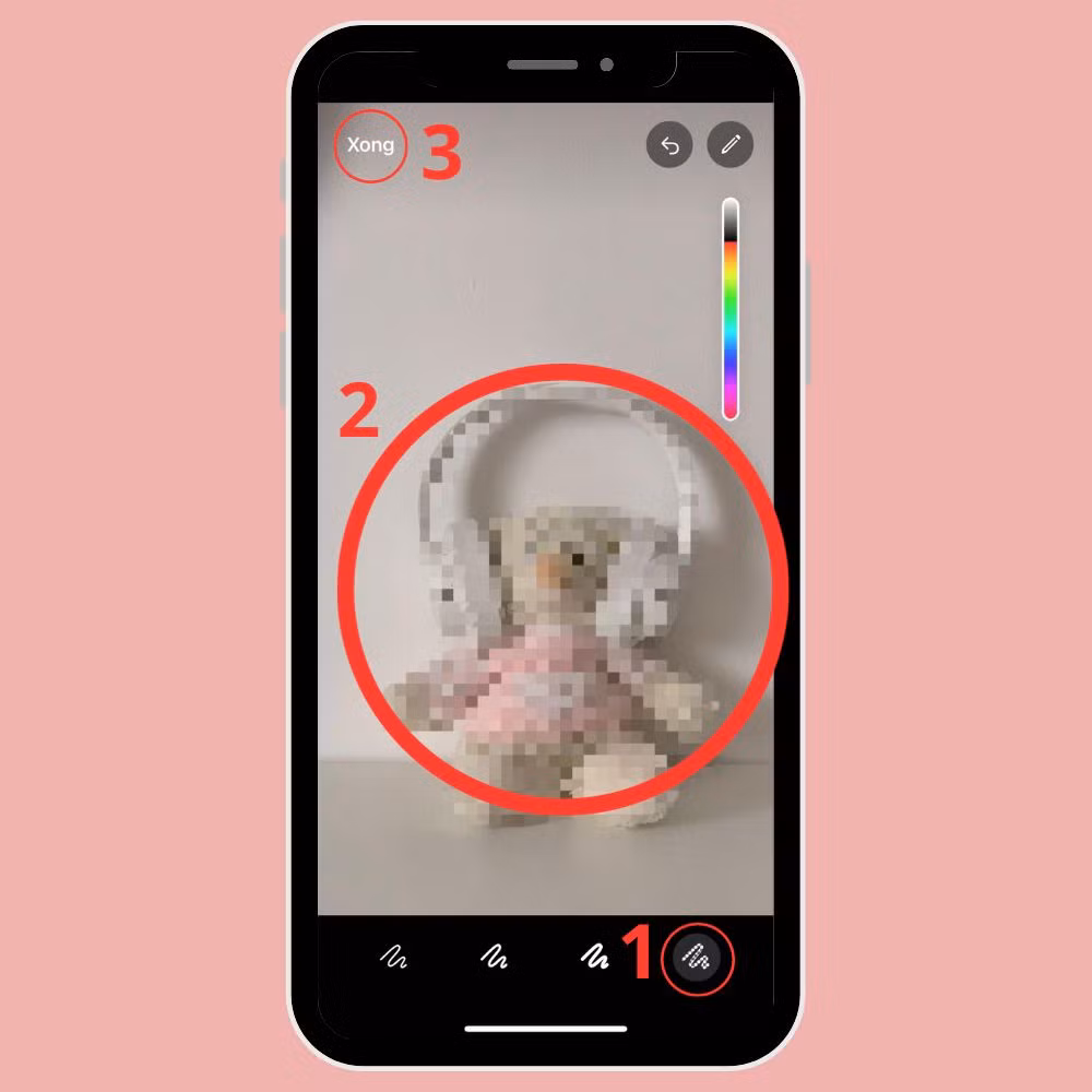 Chọn hình thức làm mờ và che các chi tiết cần che.