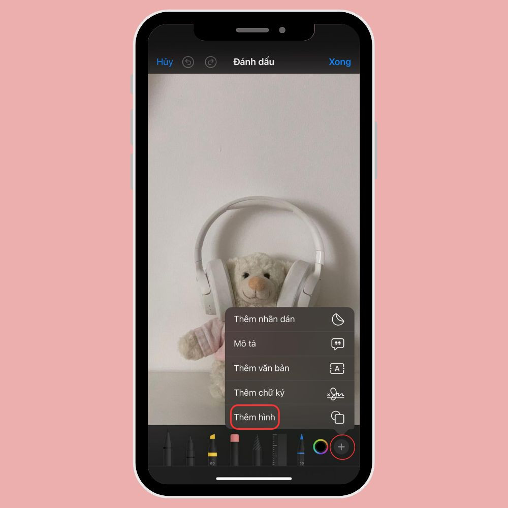 Chọn lệnh Thêm hình. Chọn lệnh Thêm hình.