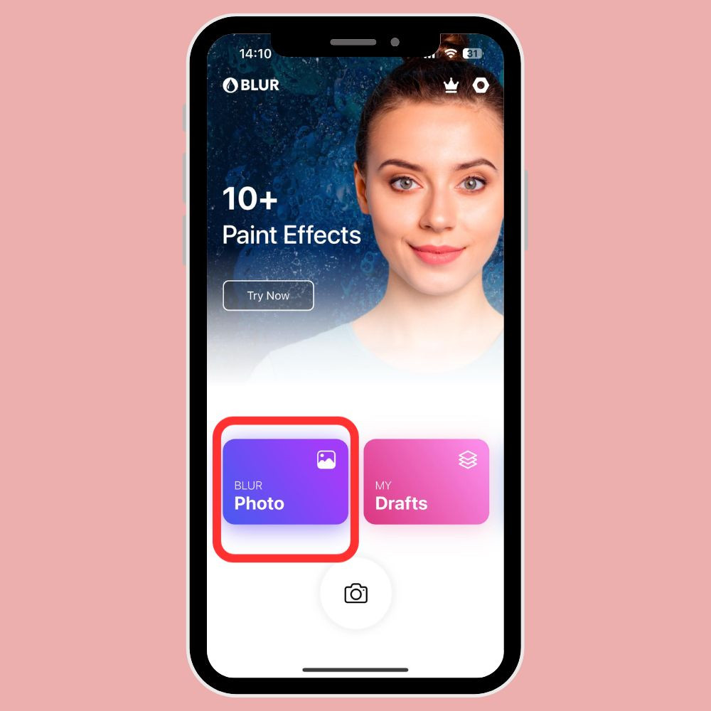 Nhấn chọn mục Blur Photo. Nhấn chọn mục Blur Photo.