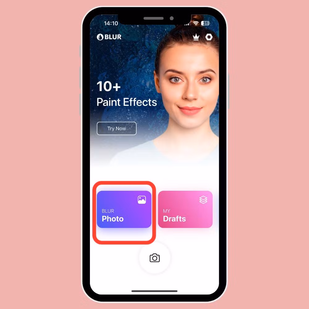 Nhấn chọn mục Blur Photo.