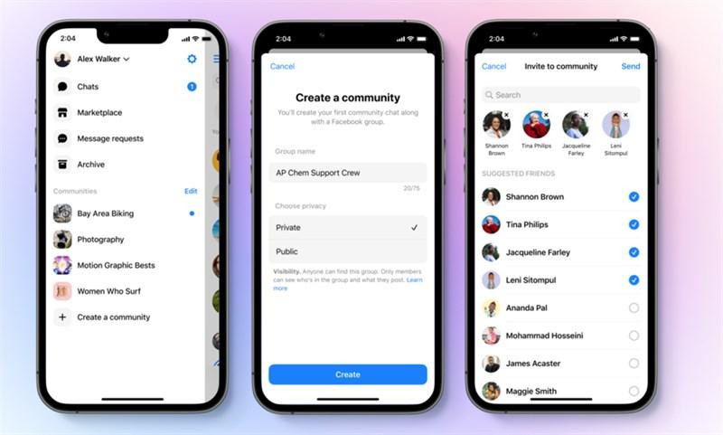 Hình ảnh giao diện Community Chats. (Ảnh: TheVerge) Hình ảnh giao diện Community Chats. (Ảnh: TheVerge)