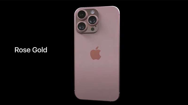 iPhone 15 Pro qua concept mới có nhiều phiên bản màu sắc khác nhau như: Space Black, Silver, Deep Red và Rose Gold. (Ảnh: 4RMD)