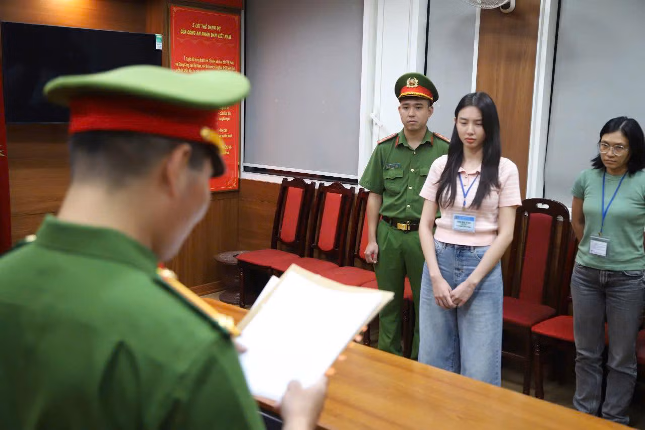 Nguyễn Thúc Thuỳ Tiên bị khởi tố, bắt tạm giam. (Ảnh: Bộ Công an)