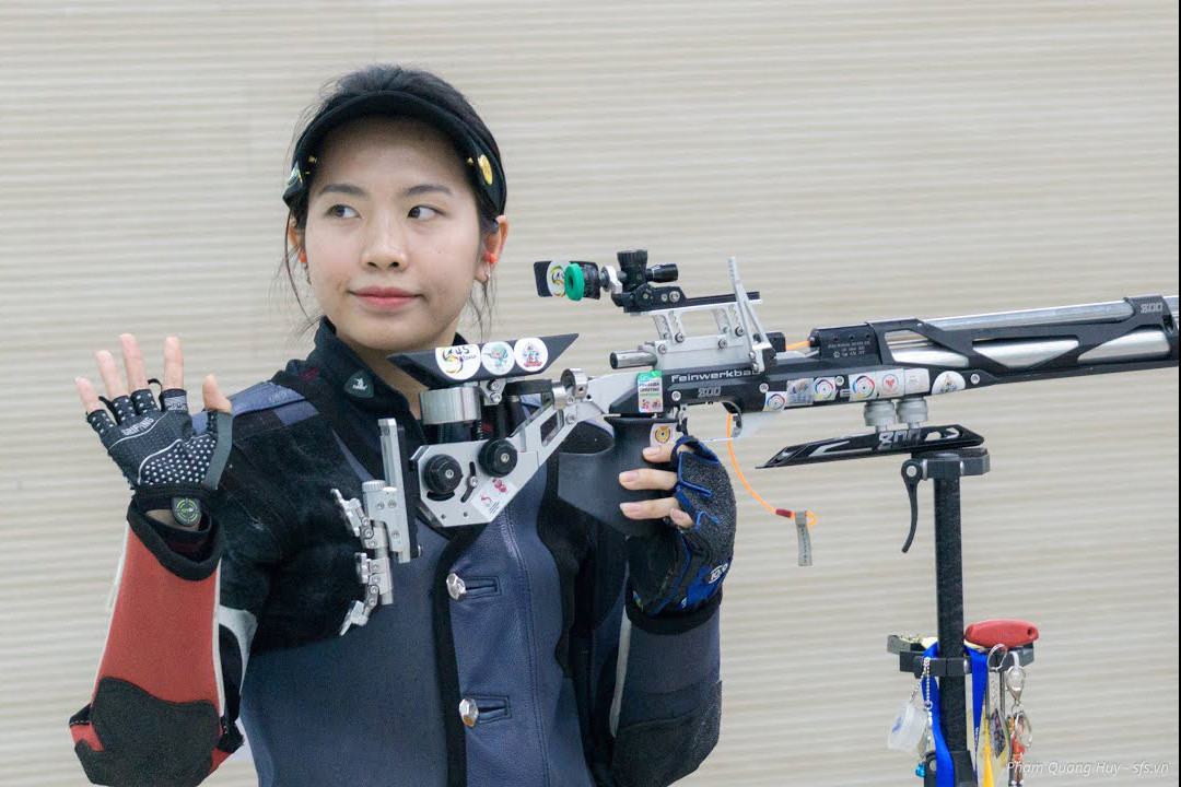 Lê Thị Mộng Tuyền sớm dừng bước ở vòng loại 10m súng trường hơi nữ chiều 28/7.