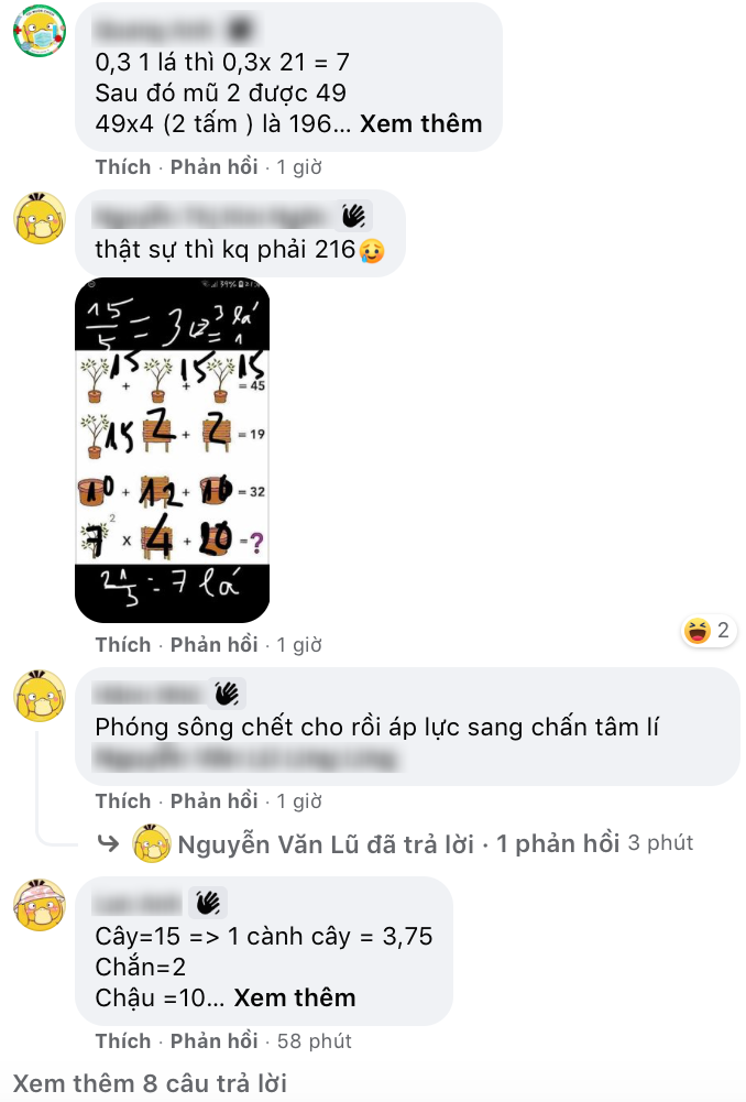 "Hội vịt vàng" tiếp tục tìm thêm ra những bài Toán để thách đố nhau.