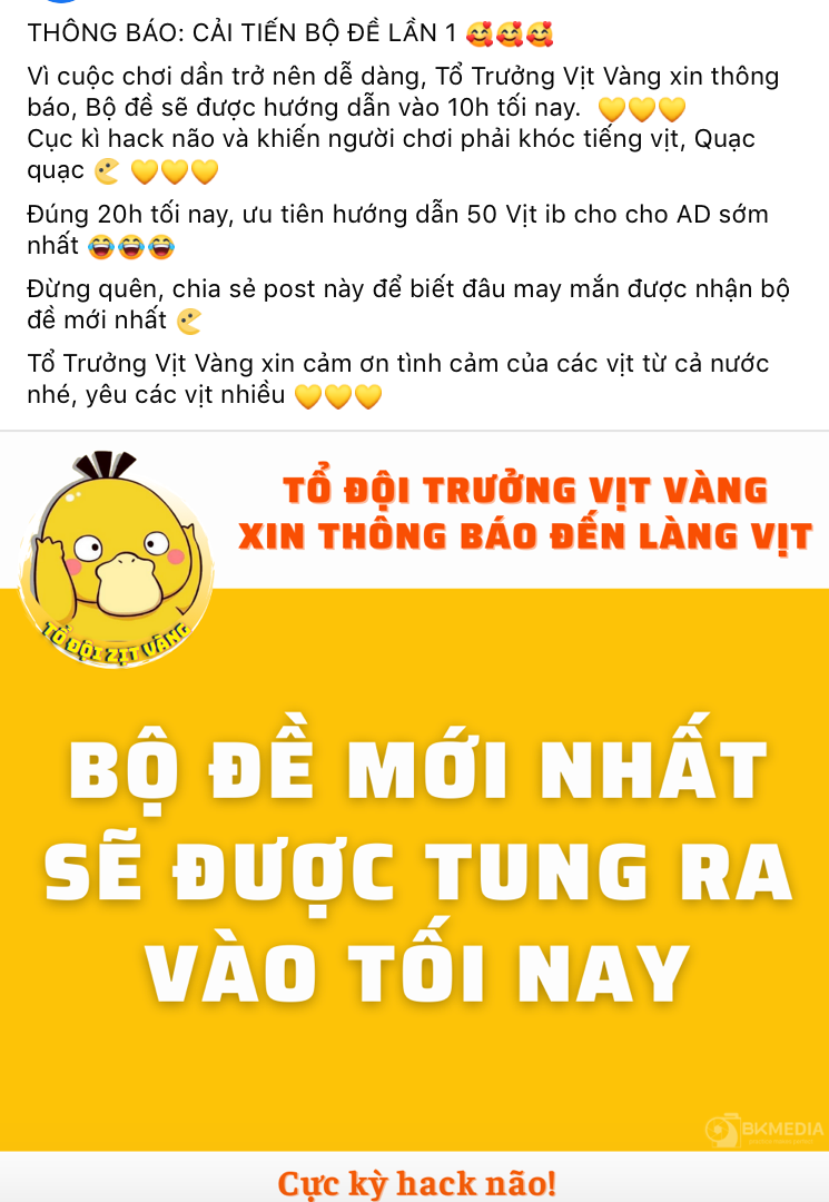 Thậm chí còn cập nhật bộ đề đầy công phu, không thua gì luyện thi Đại học.