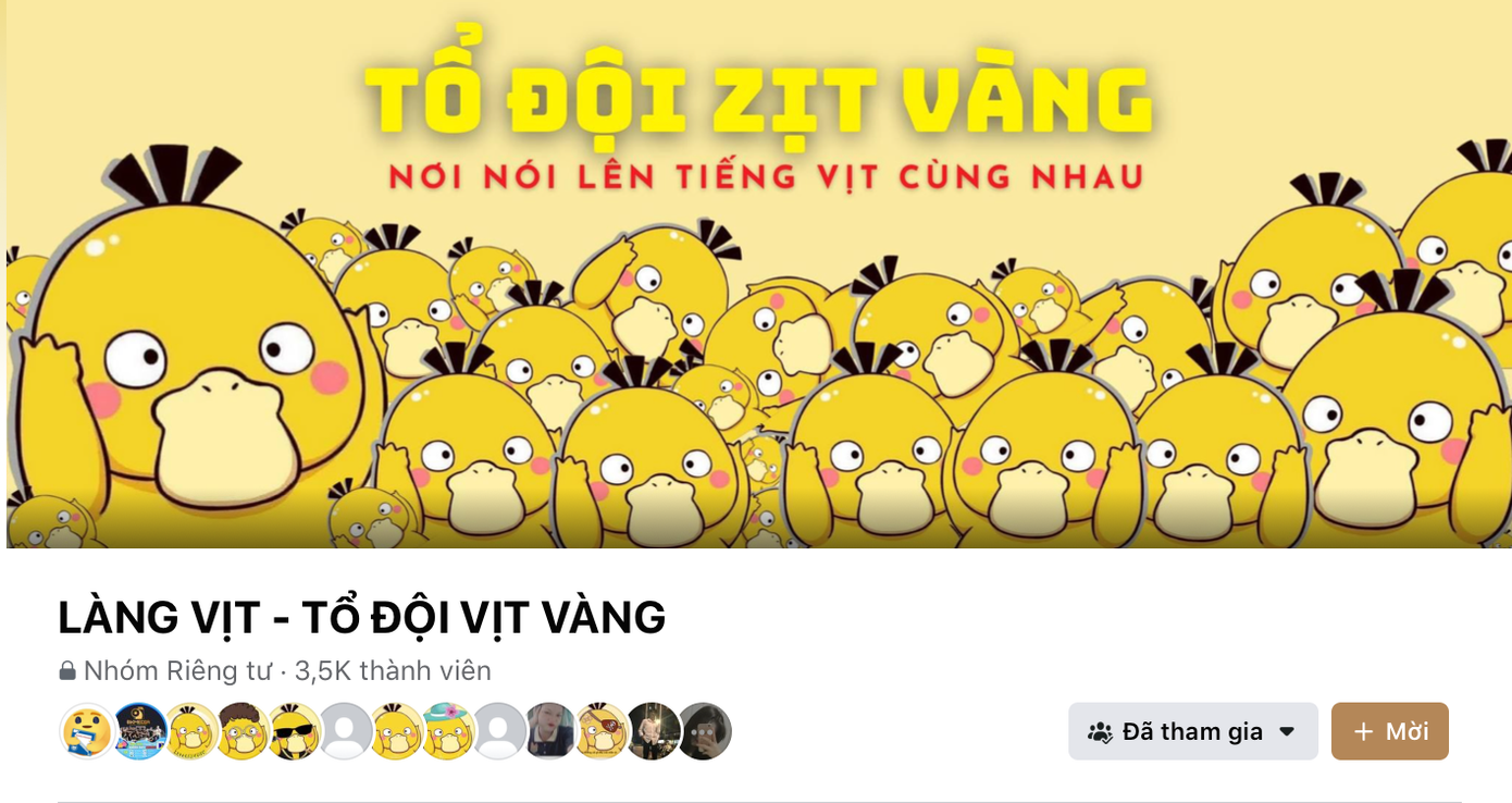 Cộng đồng "vịt vàng" mới thành lập nhưng đã có hàng nghìn thành viên.