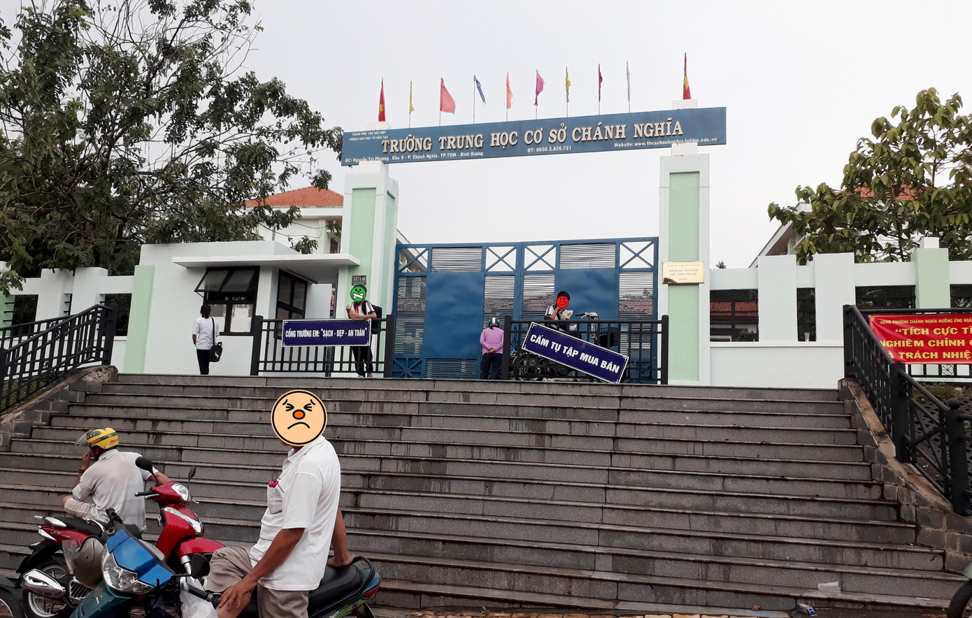 Trường THCS Chánh Nghĩa - nơi xảy ra vụ việc. (Ảnh minh họa từ Internet)