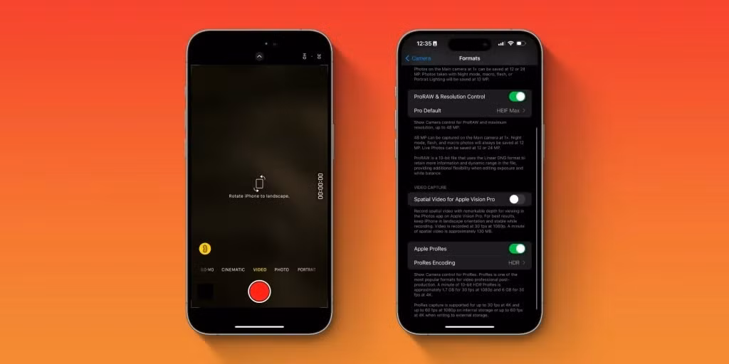 Tính năng Spatial Video trên iPhone 15 Pro, chạy iOS 17.2 beta.