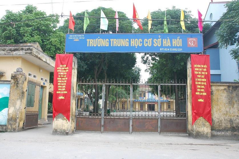 Trường THCS Hà Hồi, huyện Thường Tín, Hà Nội. (Ảnh: Website nhà trường)