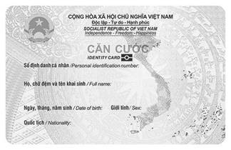 Mặt trước của thẻ căn cước cấp cho công dân dưới 6 tuổi từ ngày 1/7/2024. Mặt trước của thẻ căn cước cấp cho công dân dưới 6 tuổi từ ngày 1/7/2024.