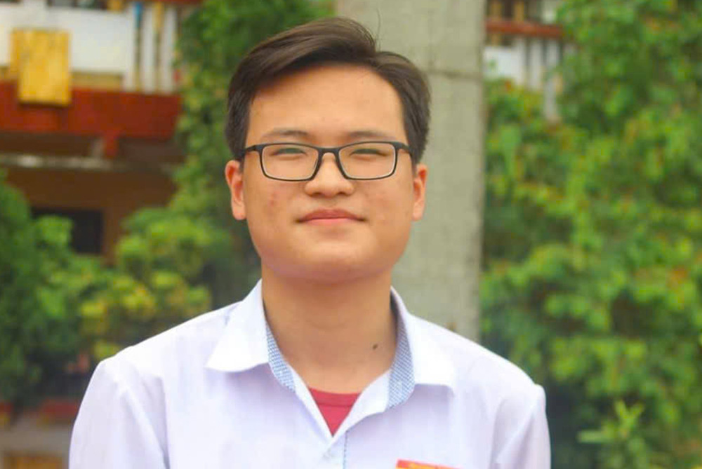Vũ Đình Thái là thủ khoa khối A00, đồng thời là thủ khoa kì thi Đánh giá tư duy của Đại học Bách khoa năm nay. (Ảnh: Nhân vật cung cấp cho báo chí)