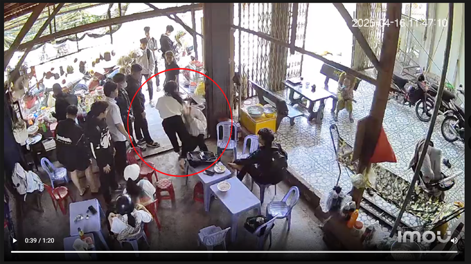 Học sinh lớp 8 trên địa bàn thị xã An Nhơn bị hành hung trong quán ăn ngày 16/4.