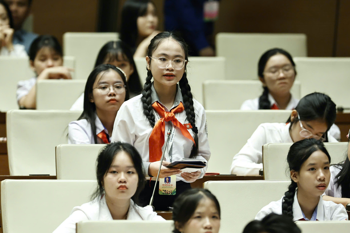 Sôi nổi phiên chất vấn tại Phiên họp giả định "Quốc hội trẻ em" lần thứ II, năm 2024.