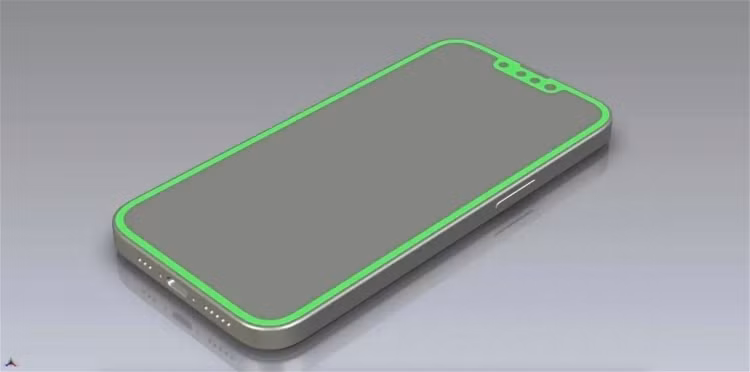 Hình ảnh rò rỉ dựa trên tệp CAD về iPhone SE 4. (Ảnh: Getty)