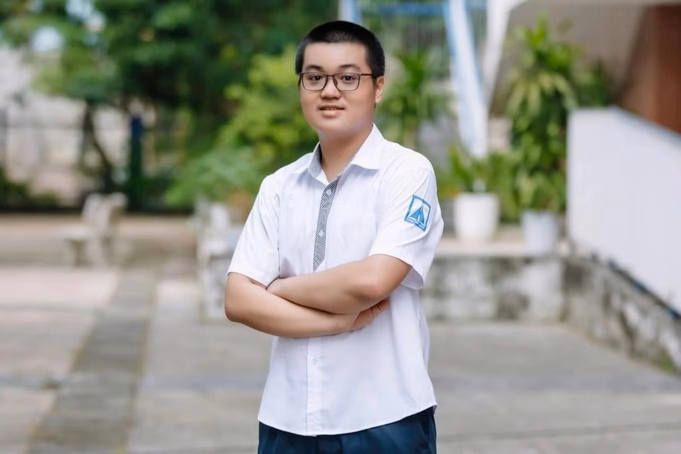 Nguyễn Hoàng Minh Quân - thủ khoa kỳ thi lớp 10 Hà Nội năm 2024. (Ảnh: NVCC cho báo chí)