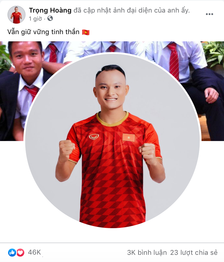 Trọng Hoàng cho biết bản thân luôn giữ một tinh thần vững vàng dù vừa thua trước ĐT Australia đầy tiếc nuối.