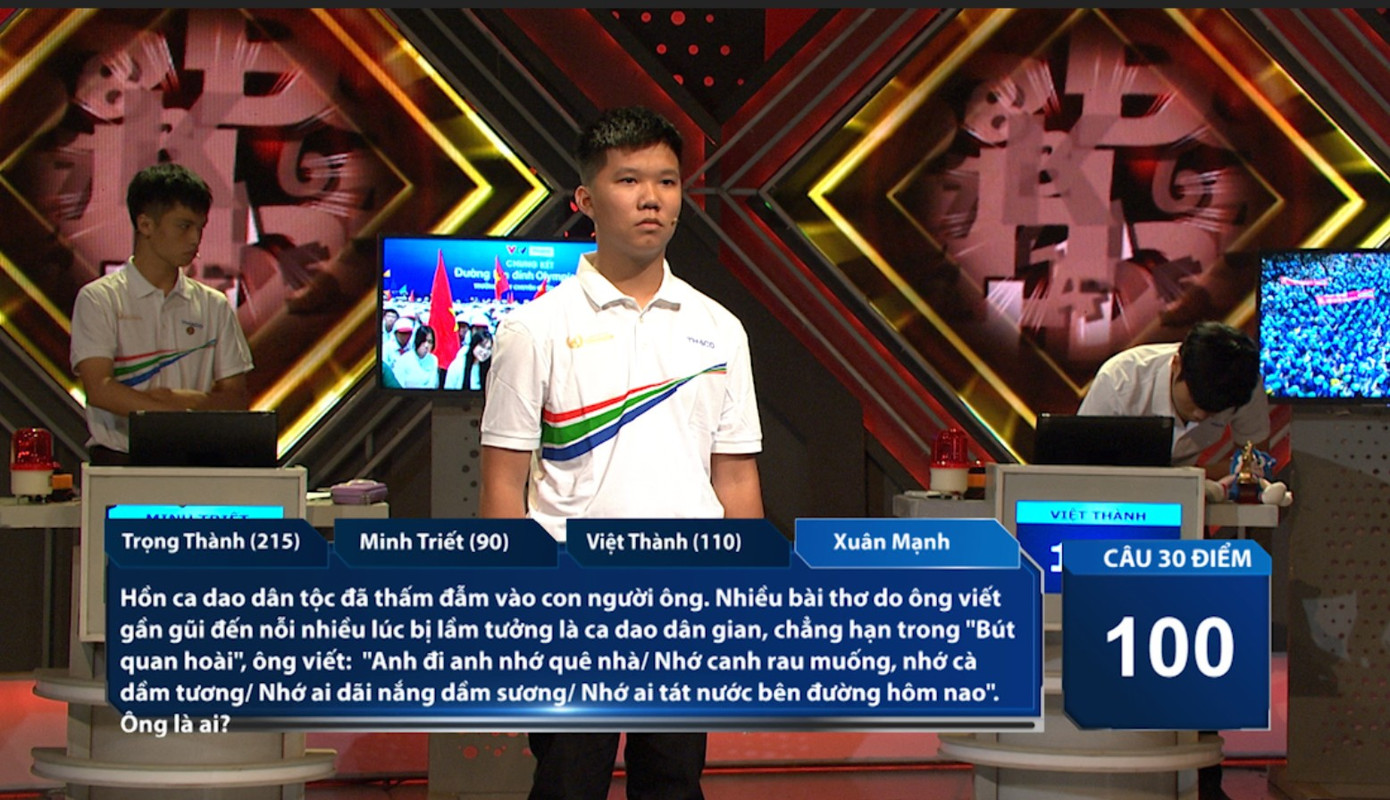 Loạt câu hỏi thú vị tại Chung kết năm Olympia 23: Đáp án sẽ khiến bạn ngỡ ngàng ảnh 7 Loạt câu hỏi thú vị tại Chung kết năm Olympia 23: Đáp án sẽ khiến bạn ngỡ ngàng ảnh 7