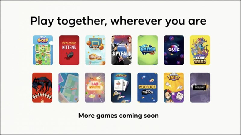 Các tựa game hiện có trên Messenger. Các tựa game hiện có trên Messenger.