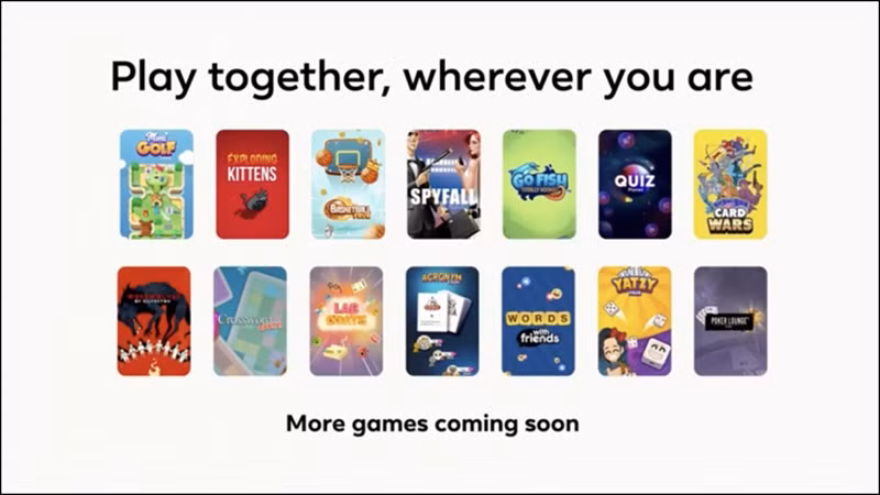 Các tựa game hiện có trên Messenger.