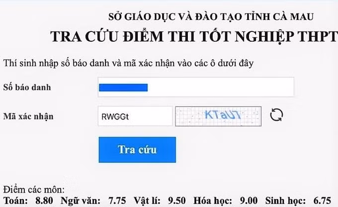 Điểm thi khá cao của thí sinh H.N.T nhưng nam sinh này vẫn không đỗ trường nào vì bị điểm 0.