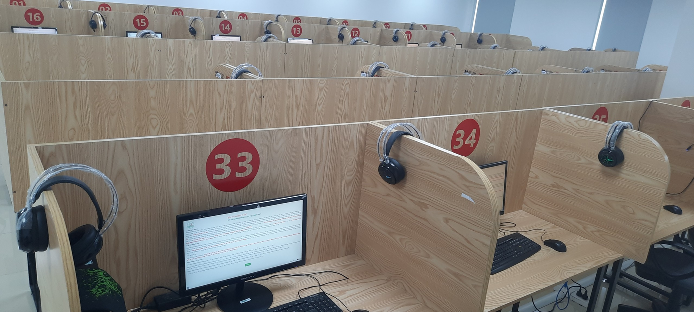 Phòng thi HSA năm 2023 tại Hải Phòng. (Ảnh: VNU Media)