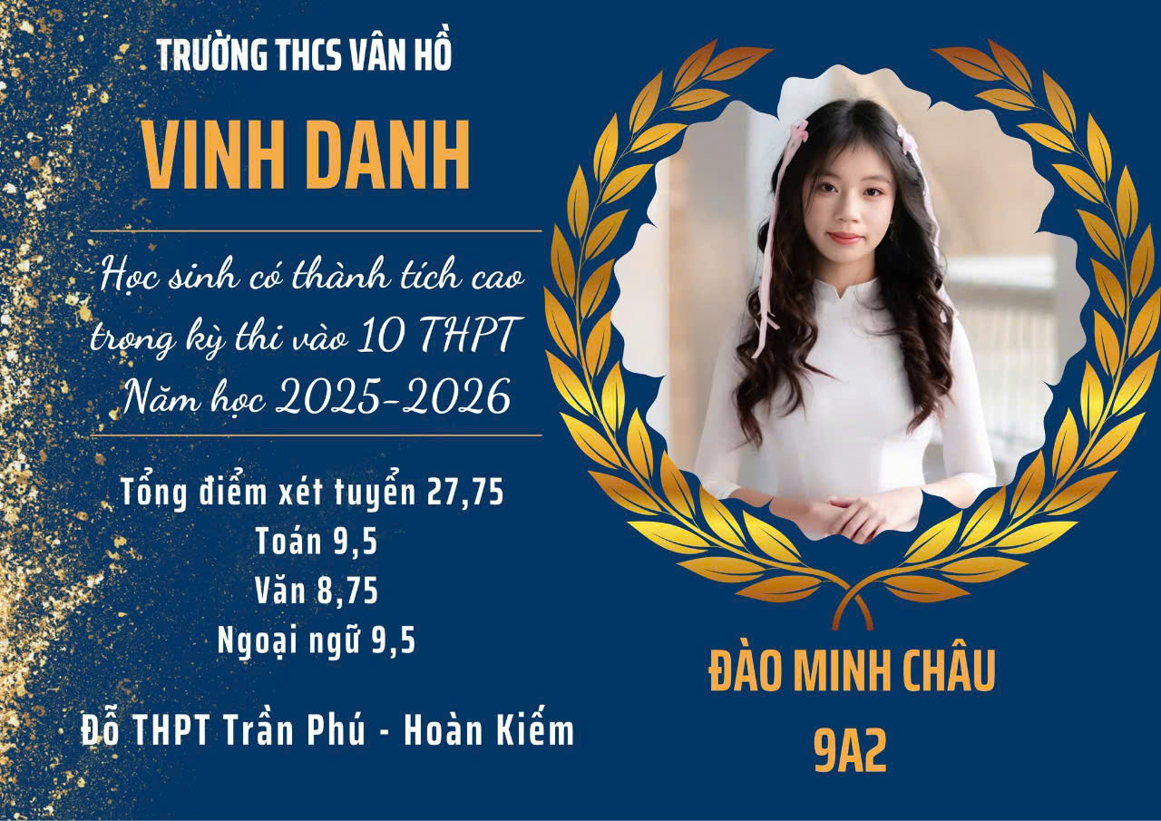 Bảng vàng thành tích của nhà trường vinh danh nhiều gương mặt học sinh tài năng.