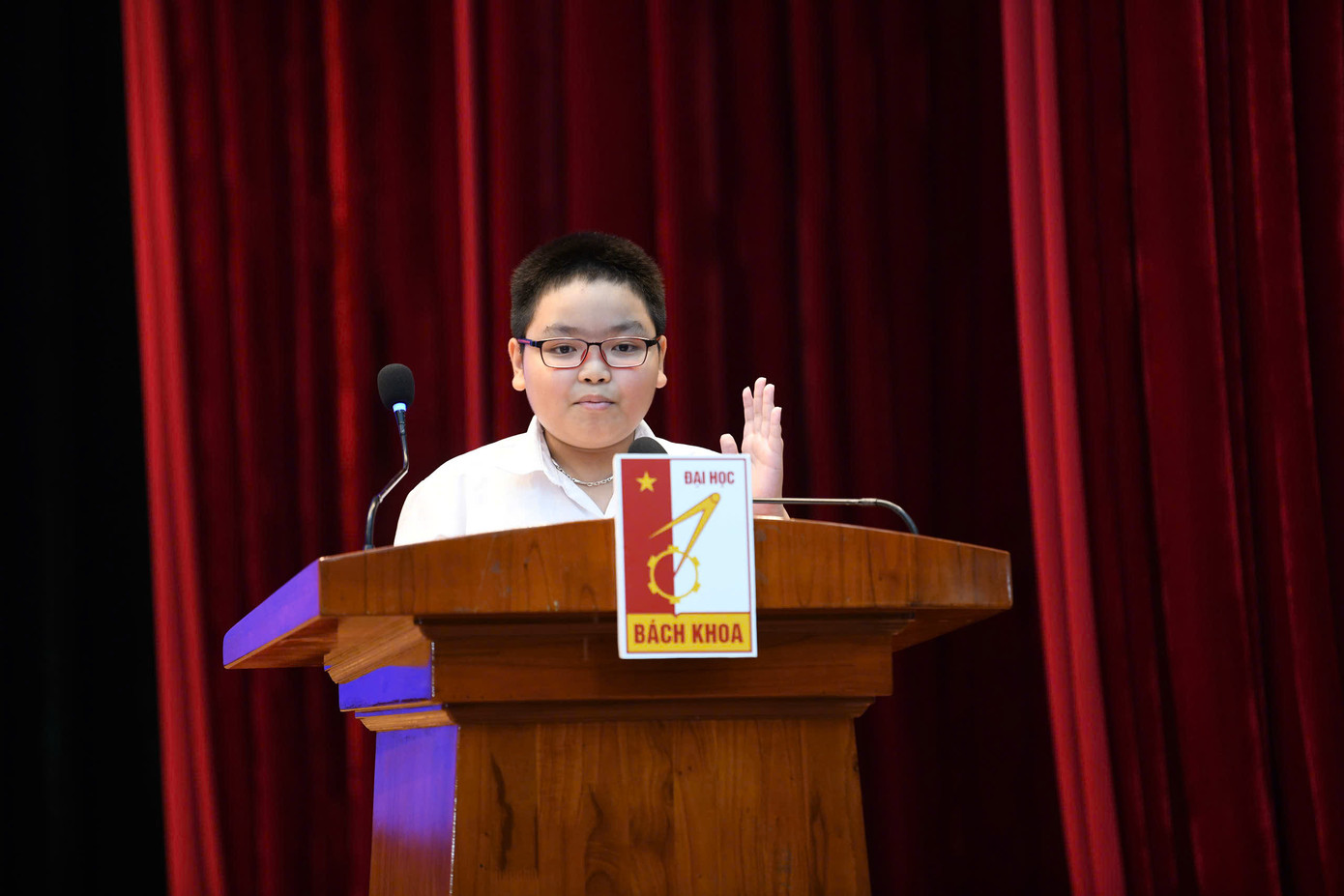 Thí sinh Tô Hải Lâm - học sinh lớp 6A1 Trường THCS Giảng Võ 2. (Ảnh: Hoàng Mạnh Thắng) Thí sinh Tô Hải Lâm - học sinh lớp 6A1 Trường THCS Giảng Võ 2. (Ảnh: Hoàng Mạnh Thắng)