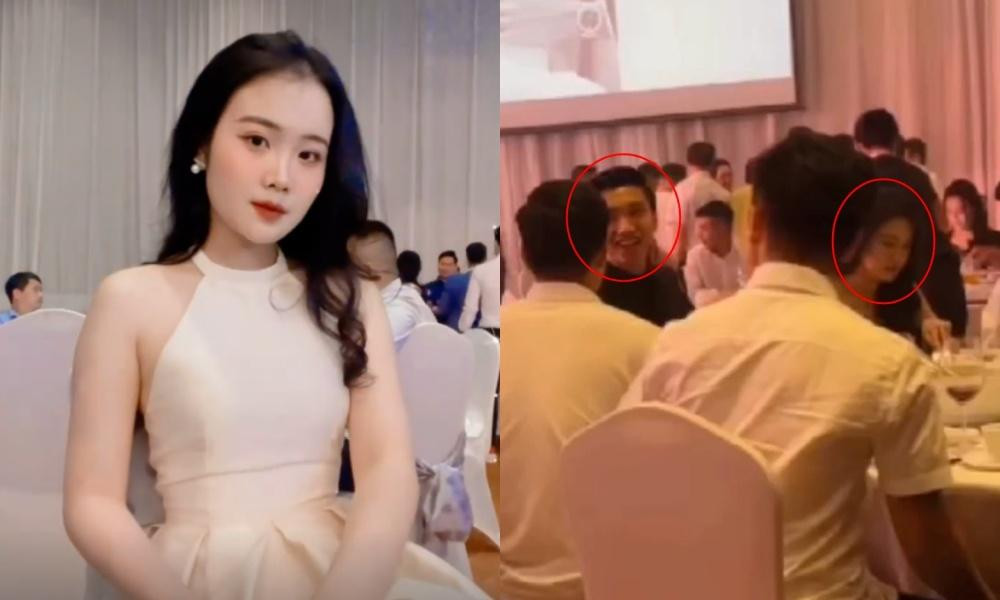 Cô nàng Hoàng Anh Ốc - bạn gái cũ của Đoàn Văn Hậu cũng có mặt trong tiệc cưới của cầu thủ Thành Chung.