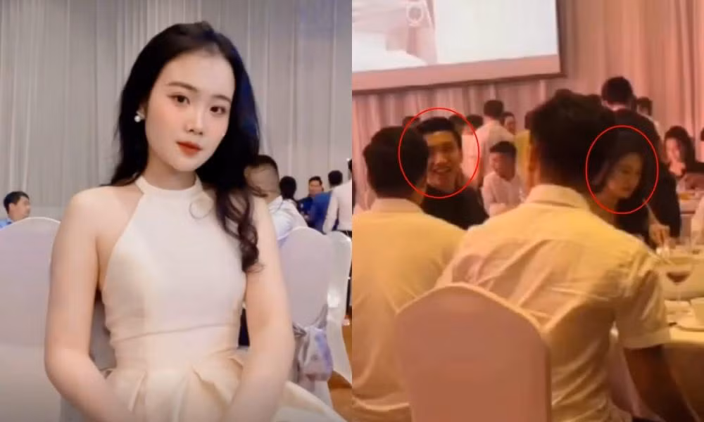 Cô nàng Hoàng Anh Ốc - bạn gái cũ của Đoàn Văn Hậu cũng có mặt trong tiệc cưới của cầu thủ Thành Chung.