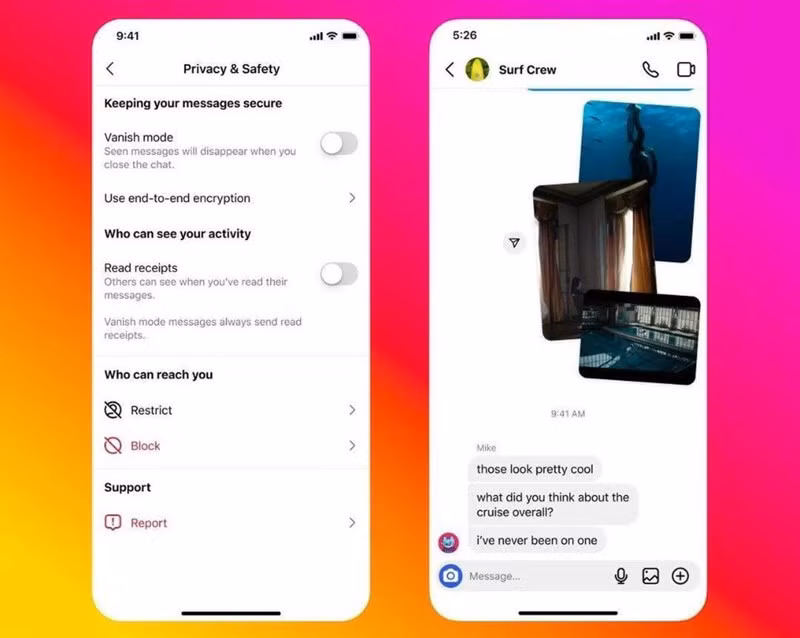 Hình ảnh minh hoạ về cách tính năng mới sẽ hoạt động trên Instagram.