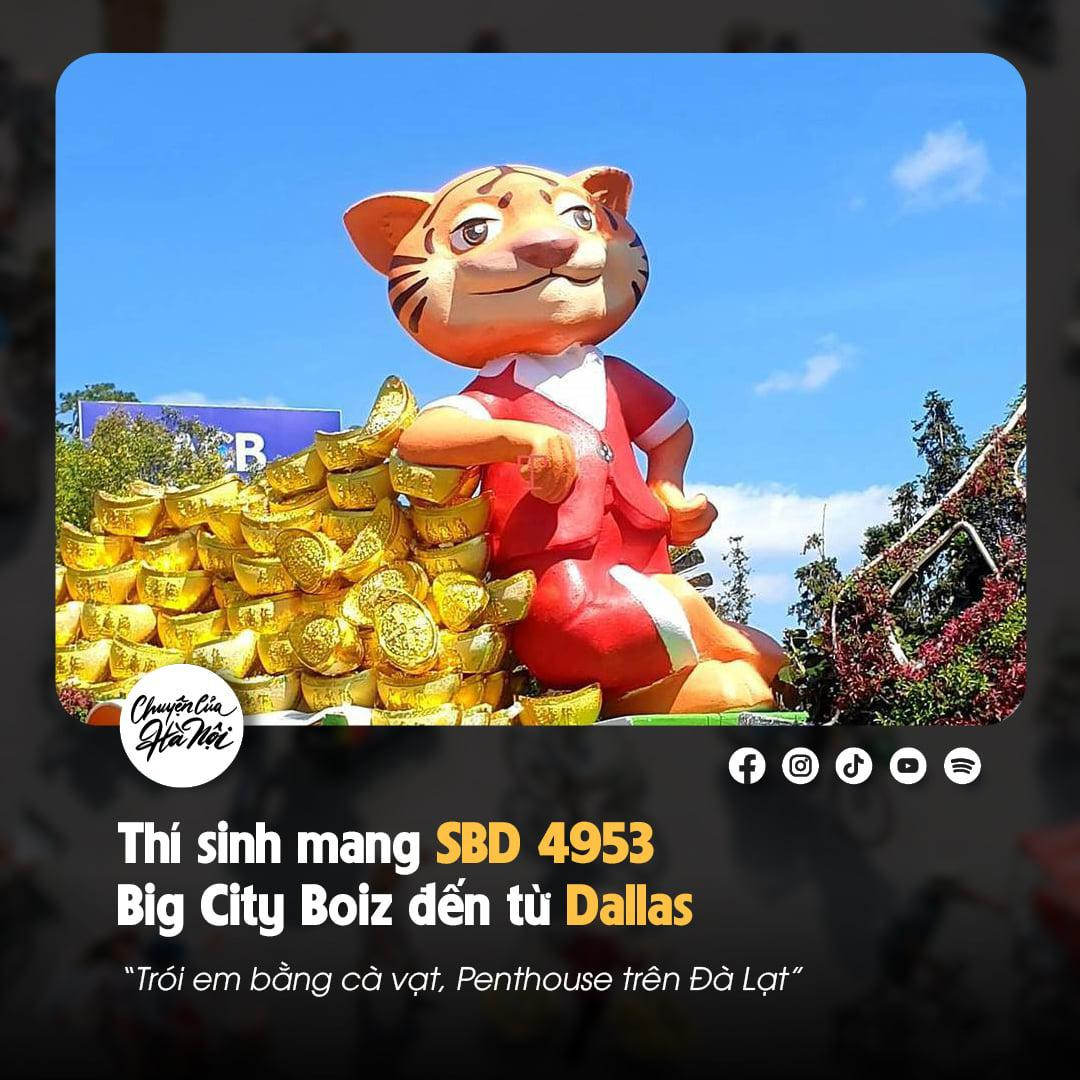 Thí sinh SBD 49 &quot;Big City Boiz&quot; đến từ Đà Lạt: &quot;Trói em bằng cà vạt, Penthouse trên Đà Lạt&quot;.