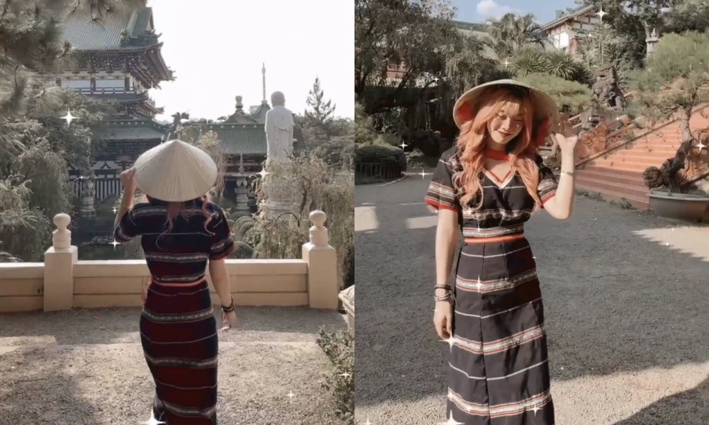 Thoạt nhìn trang phục Lê Bống chọn để đi chùa hết sức bình thường, khác xa phong cách sexy thường ngày. Thoạt nhìn trang phục Lê Bống chọn để đi chùa hết sức bình thường, khác xa phong cách sexy thường ngày.