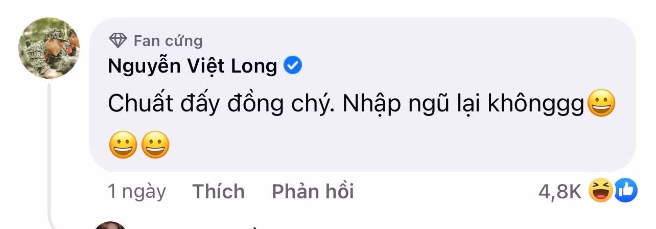 Đã lâu lắm rồi Mũi trưởng Long mới đi "bình luận dạo" dưới bài đăng của Hậu Hoàng, nào ngờ vẫn nhận về lượt tương tác cực "khủng".