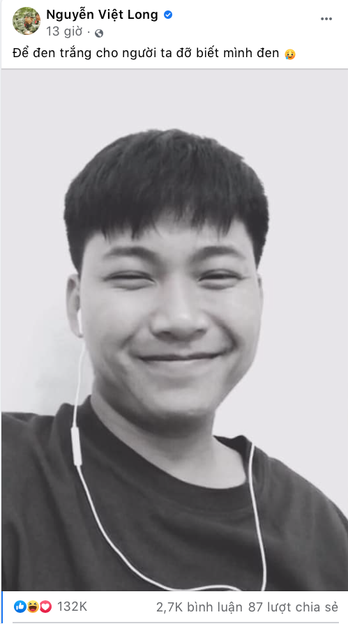 Ảnh selfie của Mũi trưởng Long nhận được hàng trăm nghìn lượt tương tác trên MXH. Ảnh selfie của Mũi trưởng Long nhận được hàng trăm nghìn lượt tương tác trên MXH.