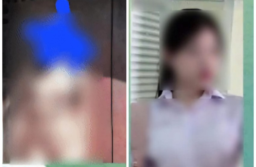 Hình ảnh nữ sinh bị cắt ghép với ảnh nhạy cảm và bị tung lên mạng.